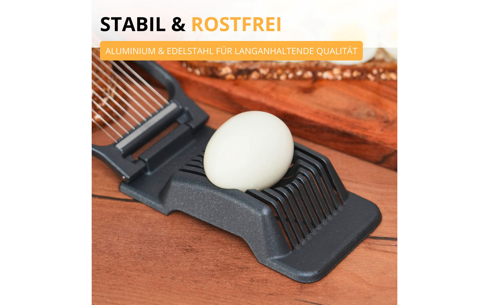 Eggdeler Duplex Black Edition aluminium/rustfritt stål - Westmark