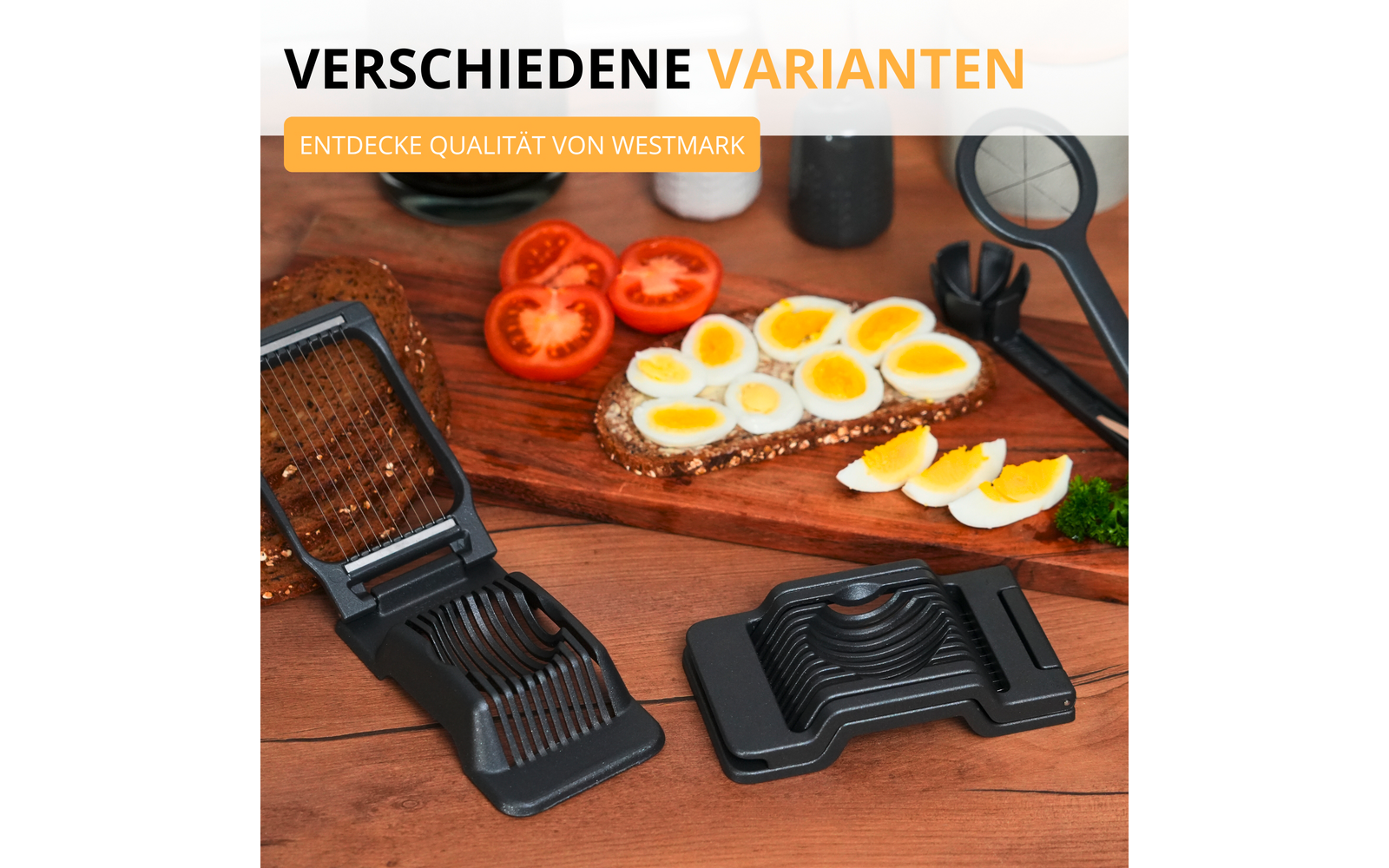 Eggdeler Duplex Black Edition aluminium/rustfritt stål - Westmark