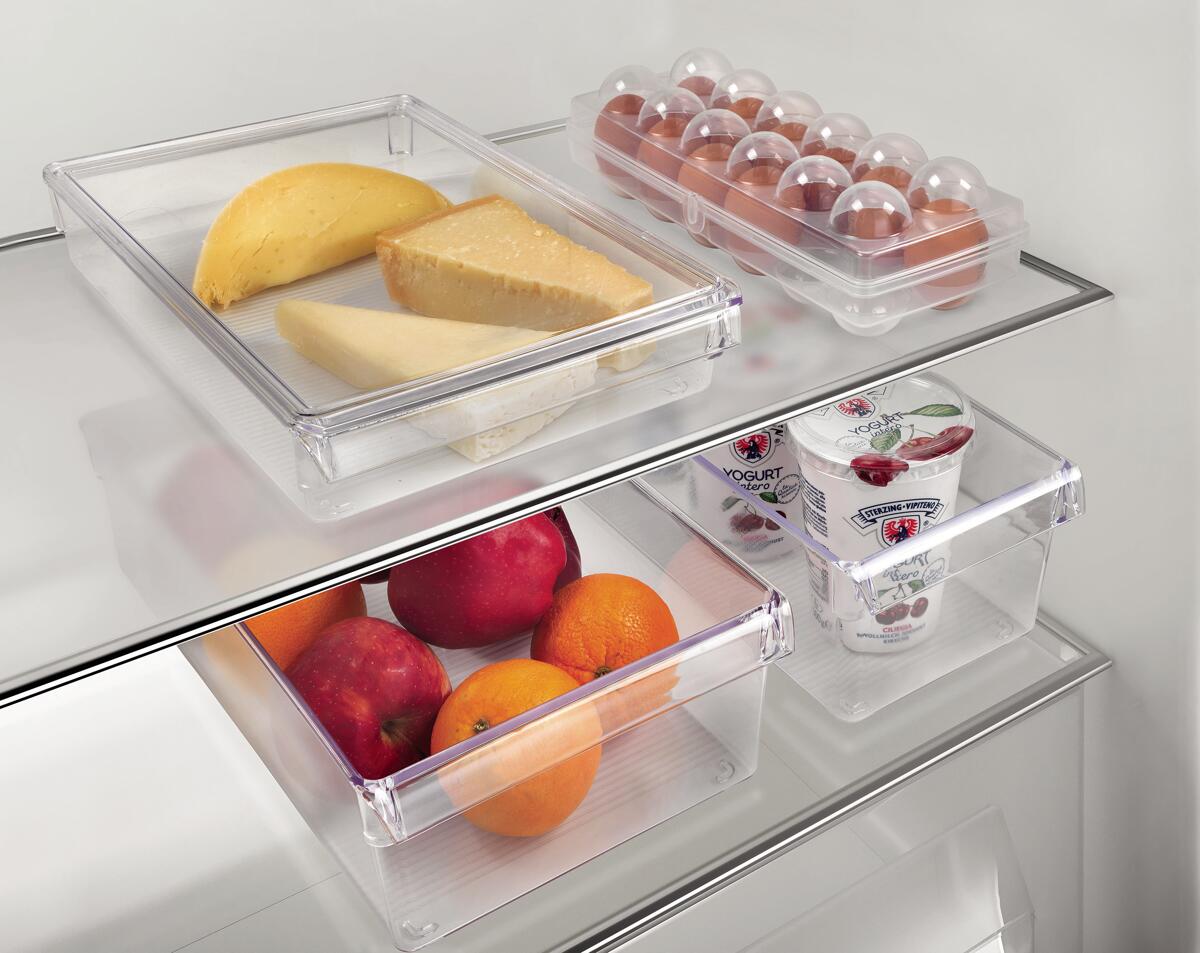 Eggeboks Frigo for 12 egg gjennomsiktig 28x11x8 cm - Metaltex bakside