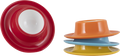 Eggeglass 4-delers sett Rainbow melamin - Gimex forfra