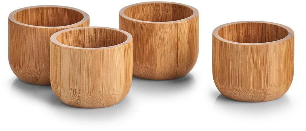 Eggeglass i bambus 4er sett Ø5 x 4 cm natur - Zeller forfra