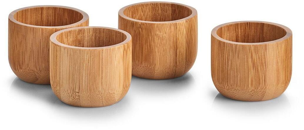 Eggeglass i bambus 4er sett Ø5 x 4 cm natur - Zeller forfra