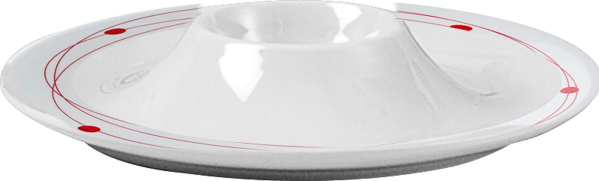 Eggeglass Cosmic melamin med antiskli, hvit sett forfra