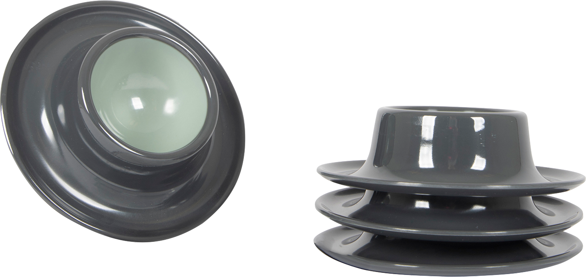 Eggeglass sett 4 deler i melamin, Ø 8,5 cm grønn Gimex for camping