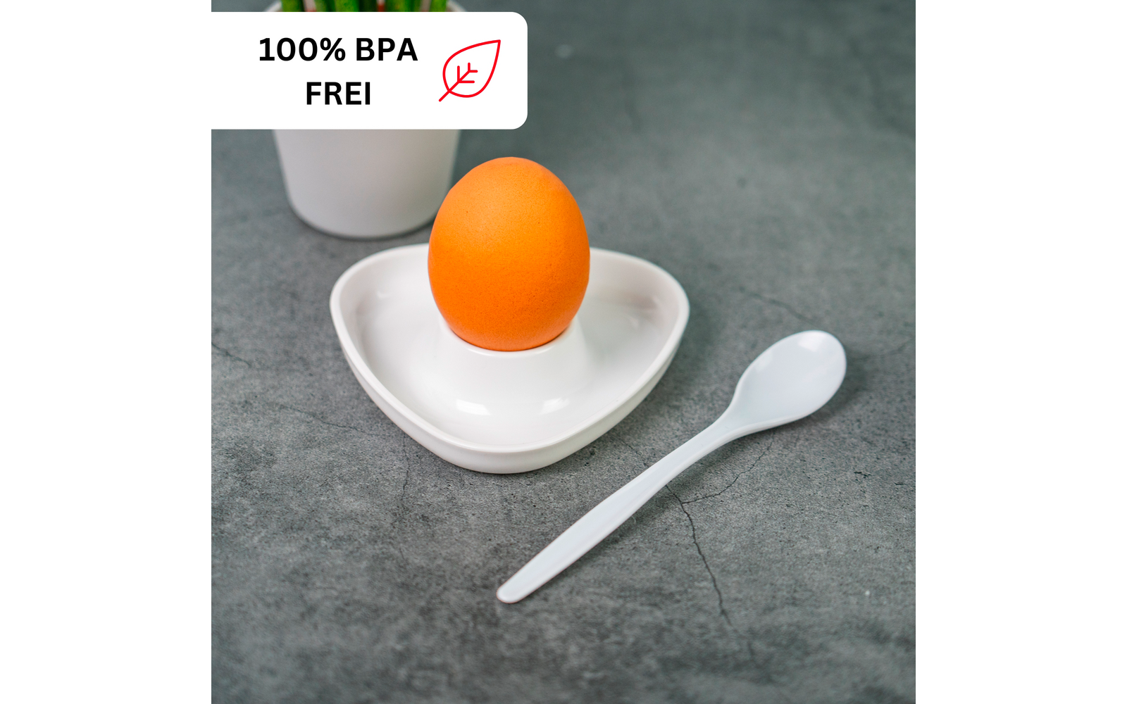 Eggeglass Tri trekantform 6 stk stablebare stablet