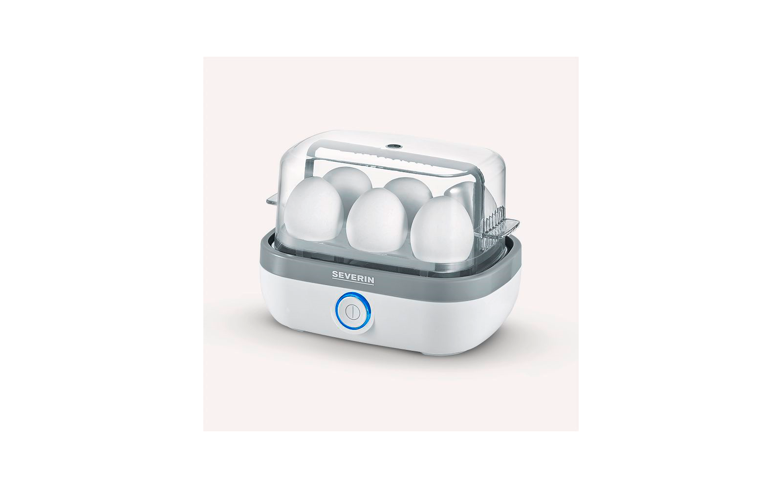 Nærbilde av sidehåndtak på Eggkoker EK 3164 med tidskontroll