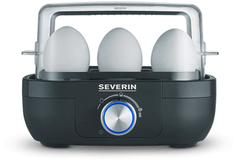 Eggkoker EK 3166 med tidskontroll 420 W for 6 egg svart forfra