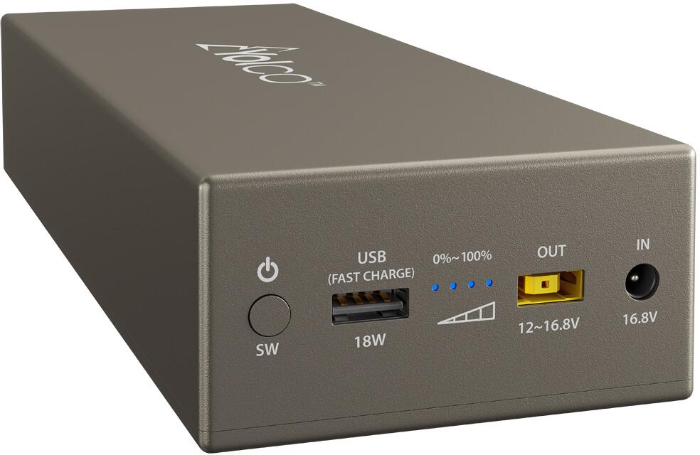Detaljbilde av tilkoblingsporter på Ekstern powerbank CSX5 13000mAh 187Wh med USB-A og 12V