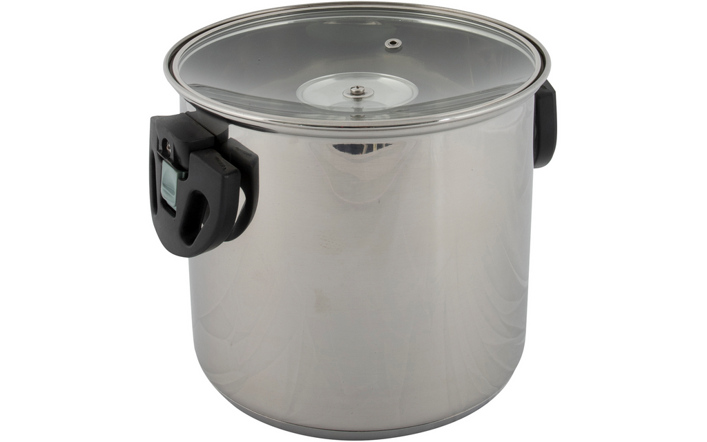 Elegance kokekar rustfritt stål Ø14 cm induksjon detalj glasslokk