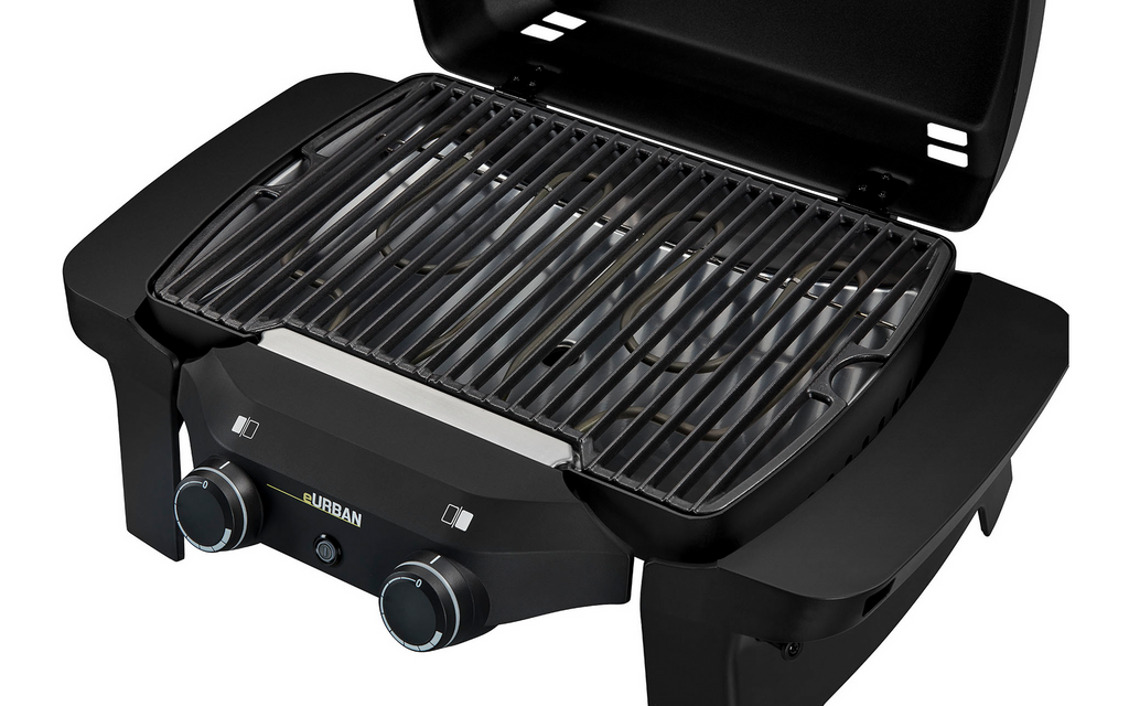 Detalj av emaljert støpejernsrist på elektrisk bordgrill eUrban 12,5 kg