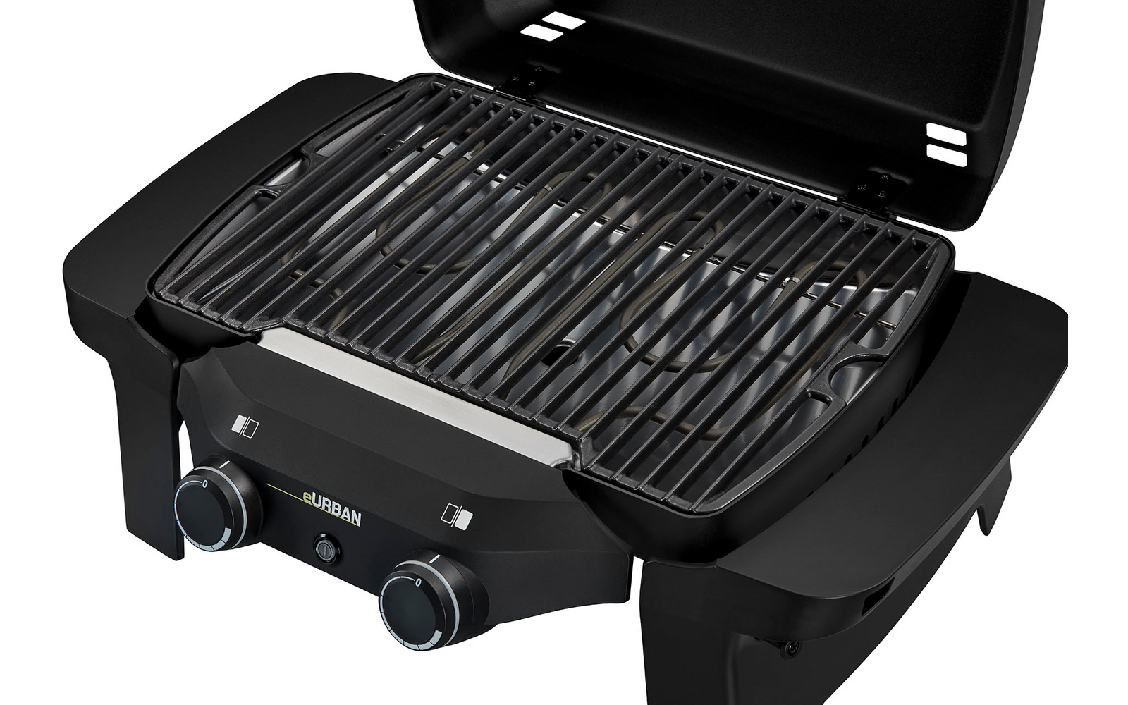 Detalj av emaljert støpejernsrist på elektrisk bordgrill eUrban 12,5 kg