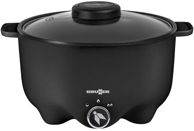 Elektrisk campinggryte MINUWATT Dyomo 2,5 l rustfritt stål forfra