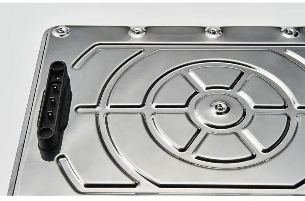 Detalj av grillplaten på Elektrisk grill Magic 950W med 4 temperaturnivåer