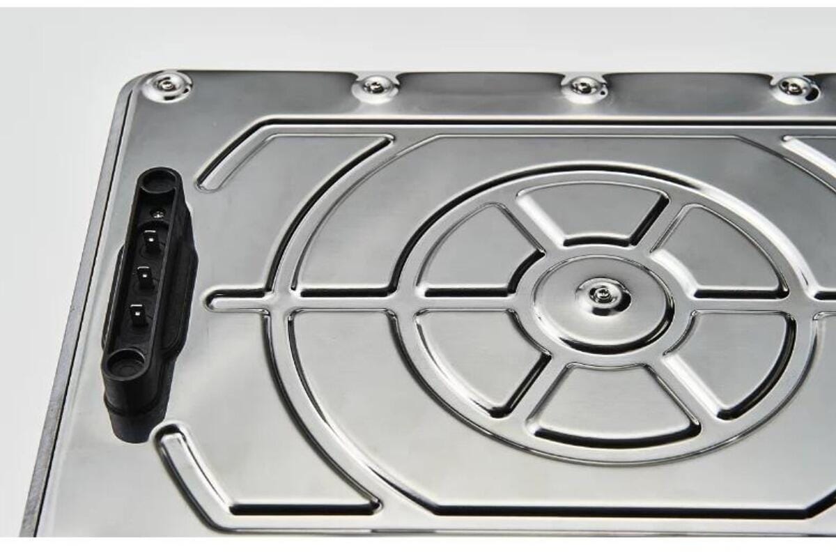 Detalj av grillplaten på Elektrisk grill Magic 950W med 4 temperaturnivåer