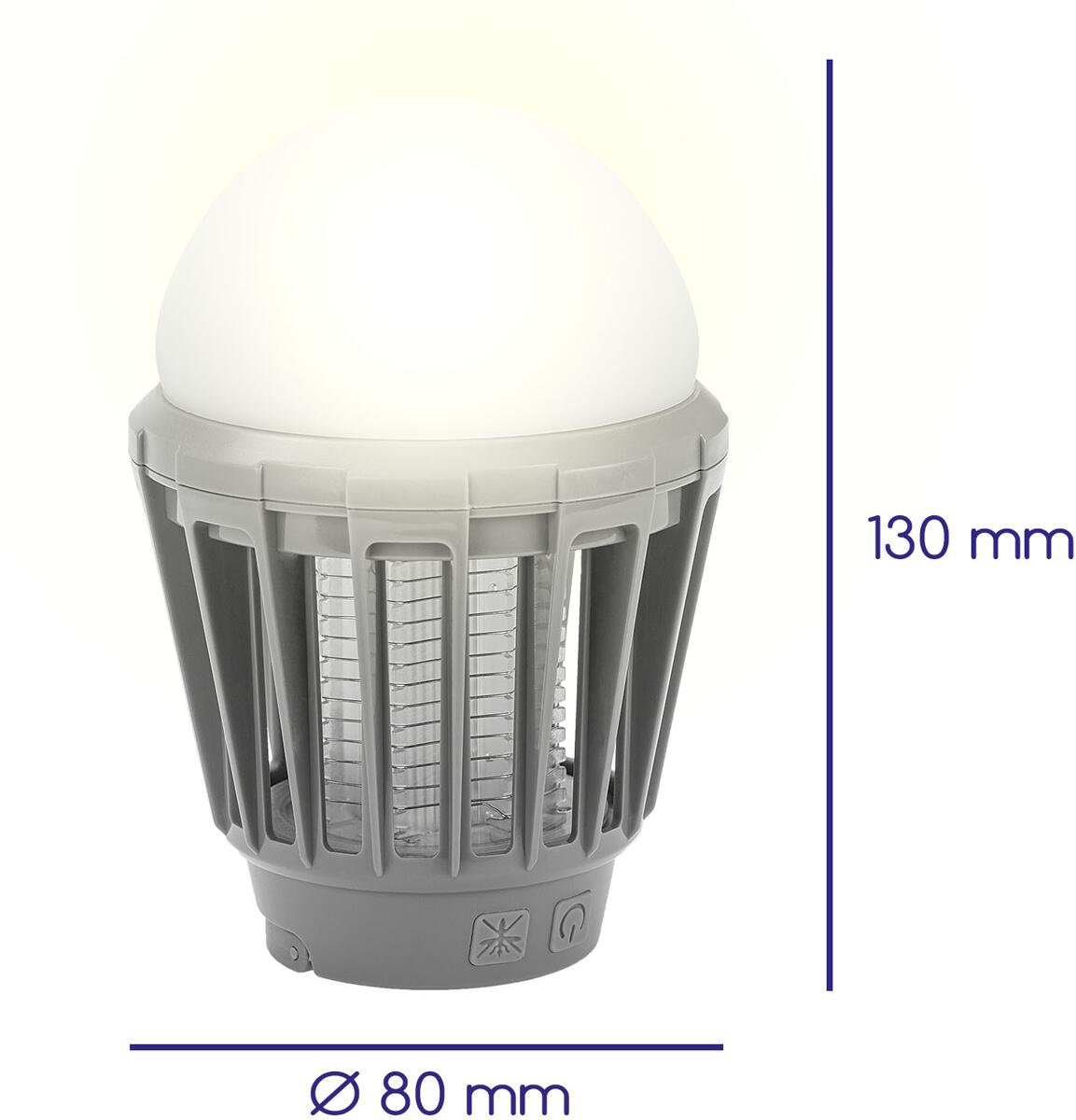 Elektrisk insektlampe MosquitoVolt 3-i-1, 180 lm, USB - Alca