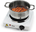 Elektrisk kokeplate 1 sone 1000W Ø15cm hvit - Tristar for campingmatlaging