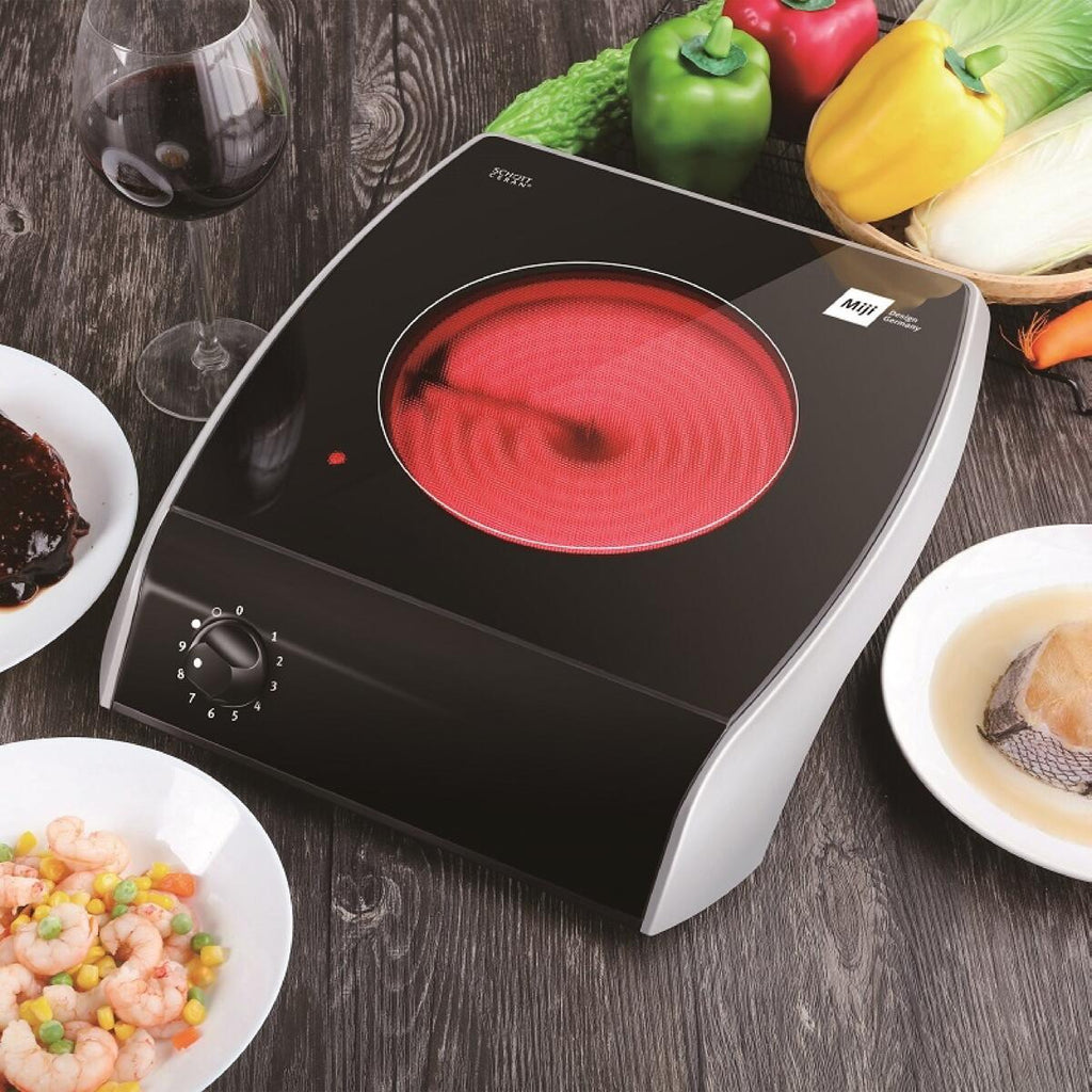 Elektrisk kokeplate Gala EI 2000W Ø195mm grå/svart montert og klar til bruk