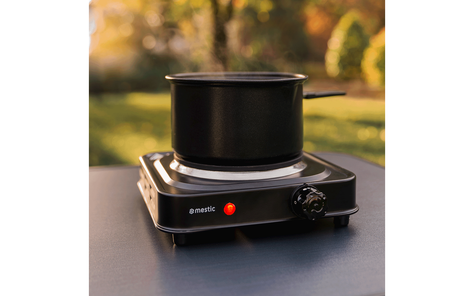 Elektrisk kokeplate MKT-120 750 W svart - Mestic montert i campingvogn