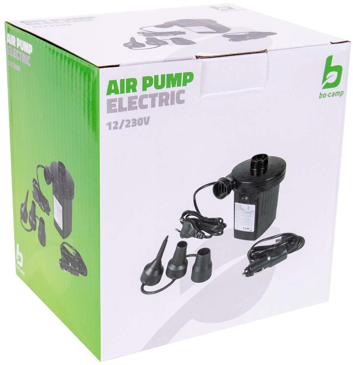 Detalj av adaptere til Elektrisk luftpumpe 12V 230V 230 l min Bo-Camp