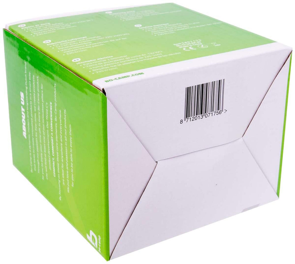 Elektrisk luftpumpe 12V 230V 230 l min Bo-Camp med adaptere