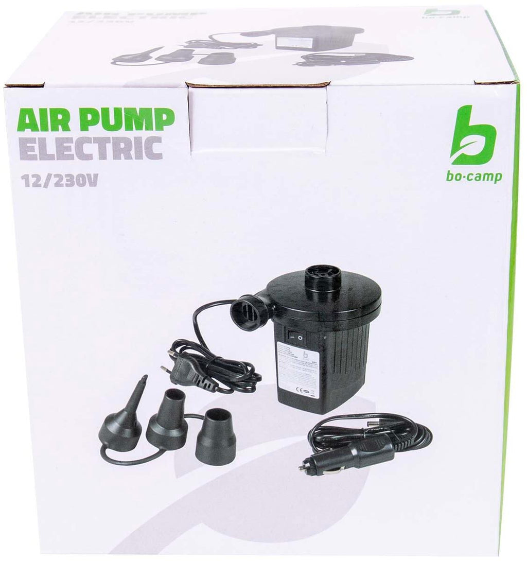 Elektrisk luftpumpe 12V 230V 230 l min Bo-Camp pakket med tilbehør