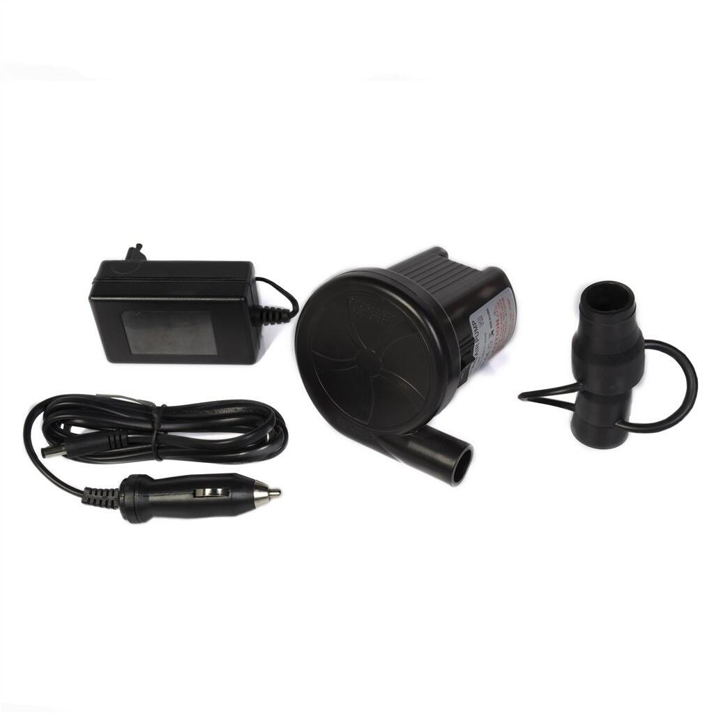 Elektrisk luftpumpe 12V/230V med oppblåsing og utlufting - Travellife forfra