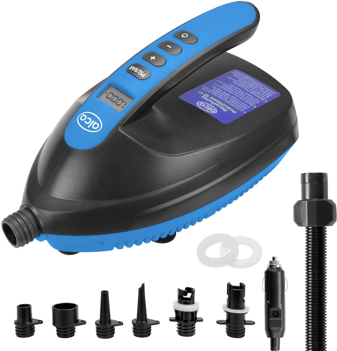 Elektrisk luftpumpe AeroPressor NonStop 12V 70 l min LCD front