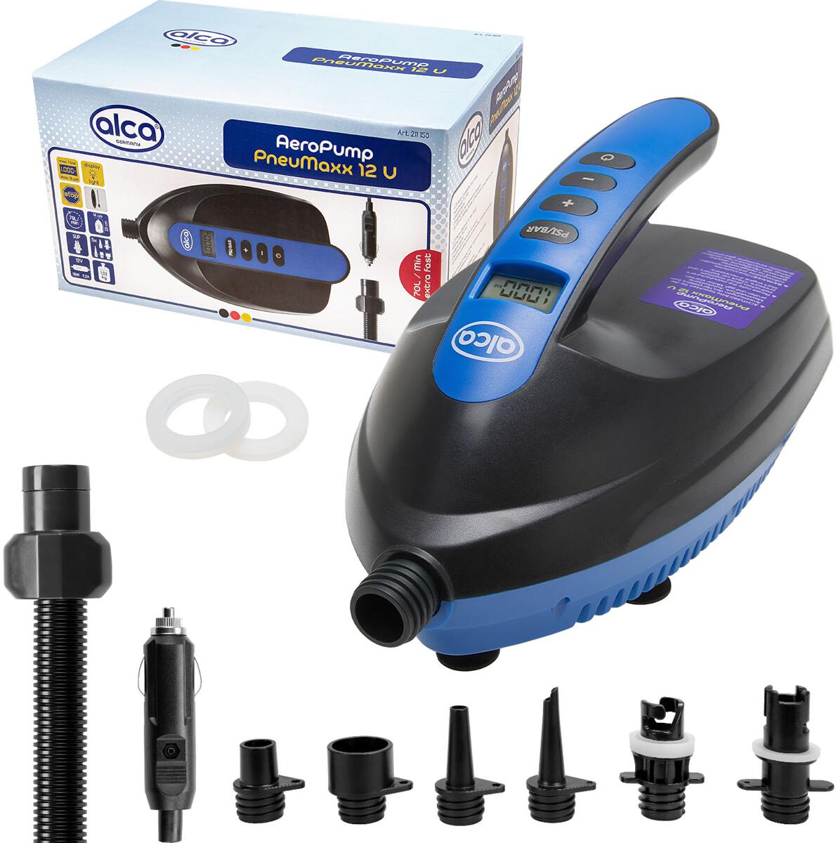 Elektrisk luftpumpe AeroPressor NonStop 12V 70 l/min LCD - Alca