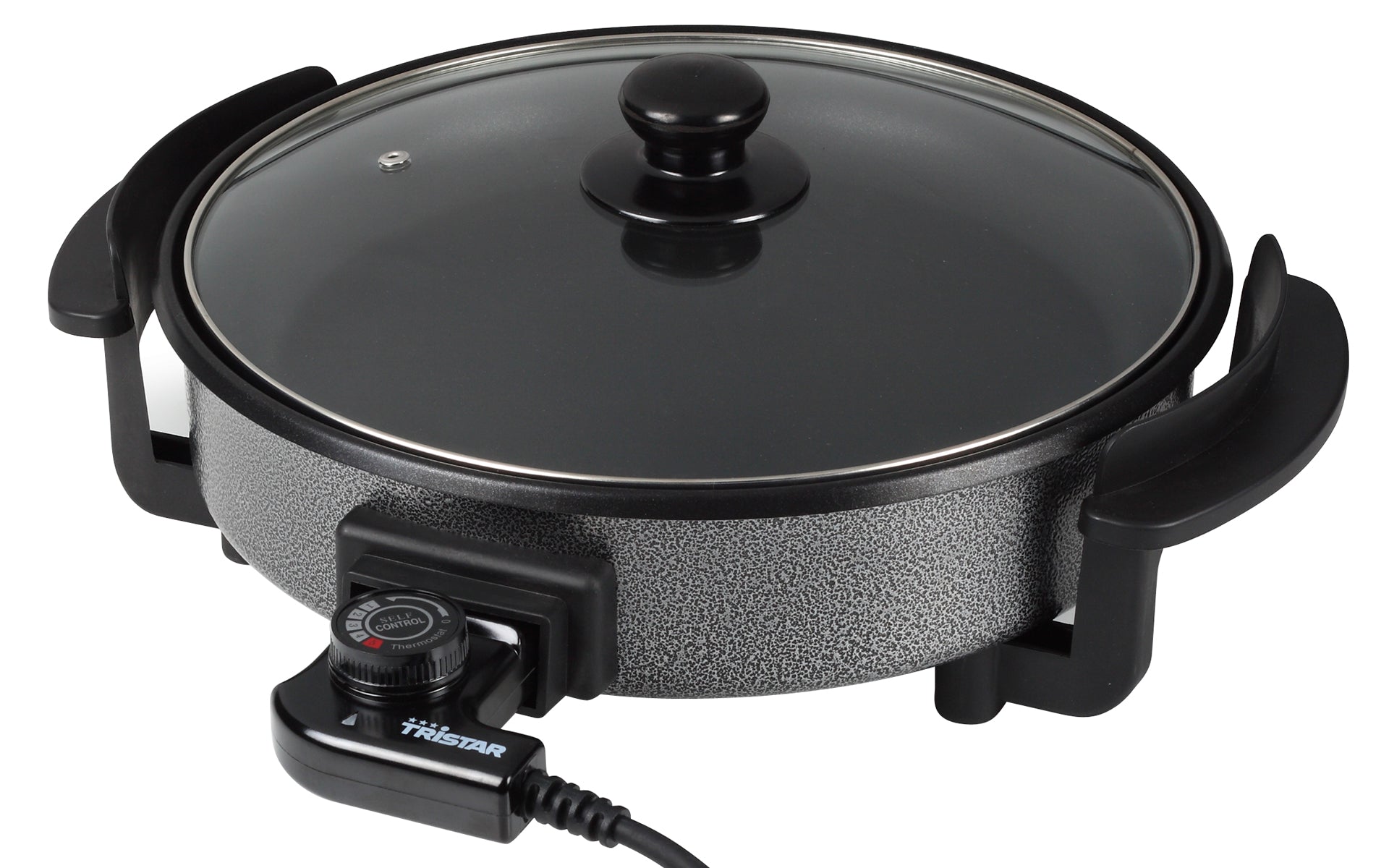 Elektrisk multifunksjonspanne 30 cm 1500 W med lokk - Tristar forfra