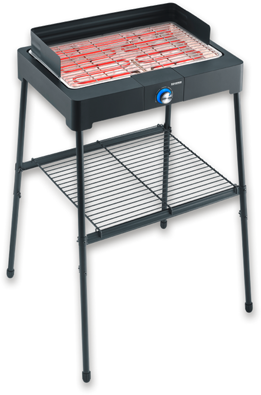 Elektrisk stågrillPG 8566 2200W med SafeTouch-kabinett forfra