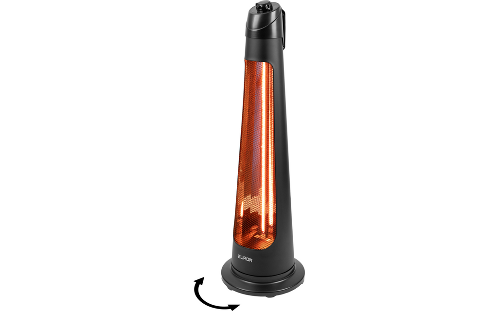 Elektrisk terrassestråler Q-Tower 1200 W med svingfunksjon med strømkabel