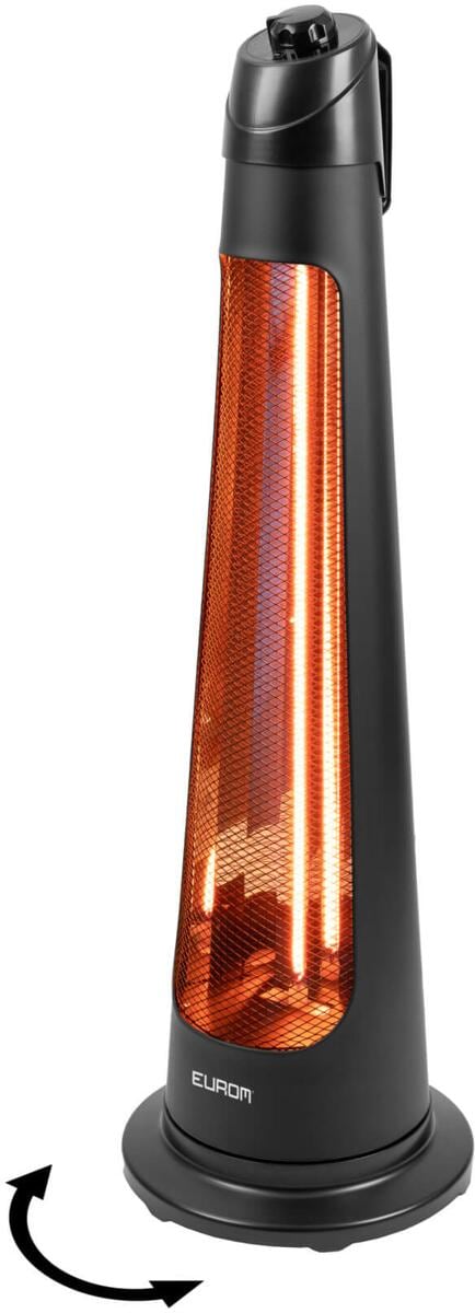 Nærbilde av kontrollpanel på Elektrisk terrassevarmer Q-Tower 1200