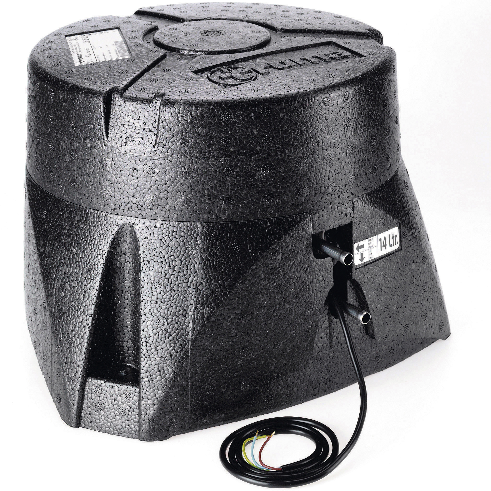 Elektrisk varmtvannsbereder 14 l 850 W 230 V rustfritt stål forfra