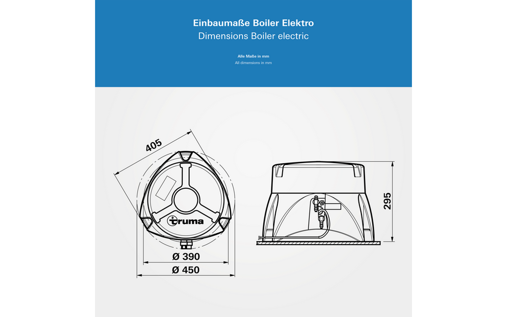 Detalj av kontrollpanel på Elektrisk varmtvannsbereder 14 l 850 W 230 V rustfritt stål