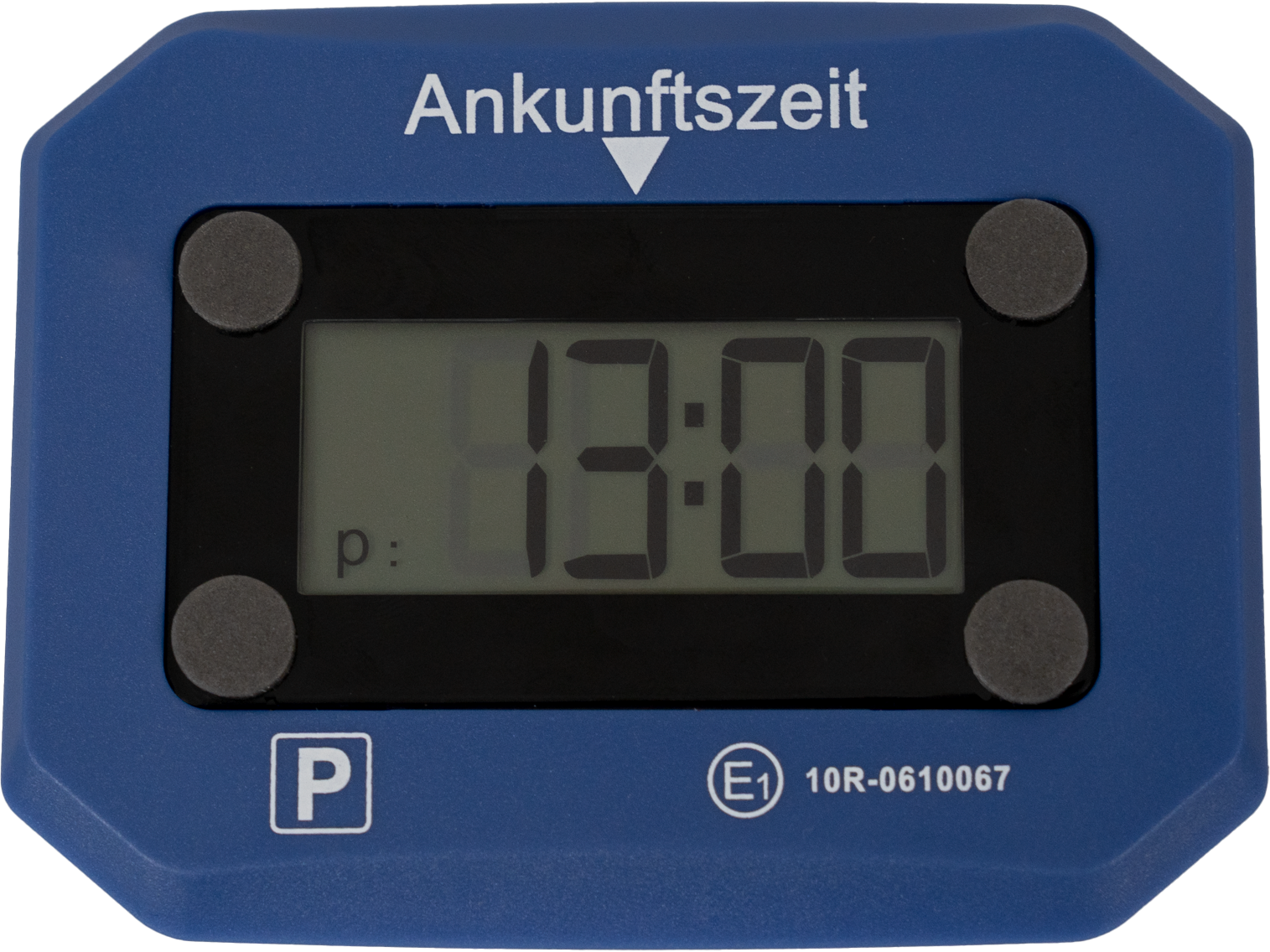 Elektronisk parkeringsskive med automatisk tidsinnstilling forfra