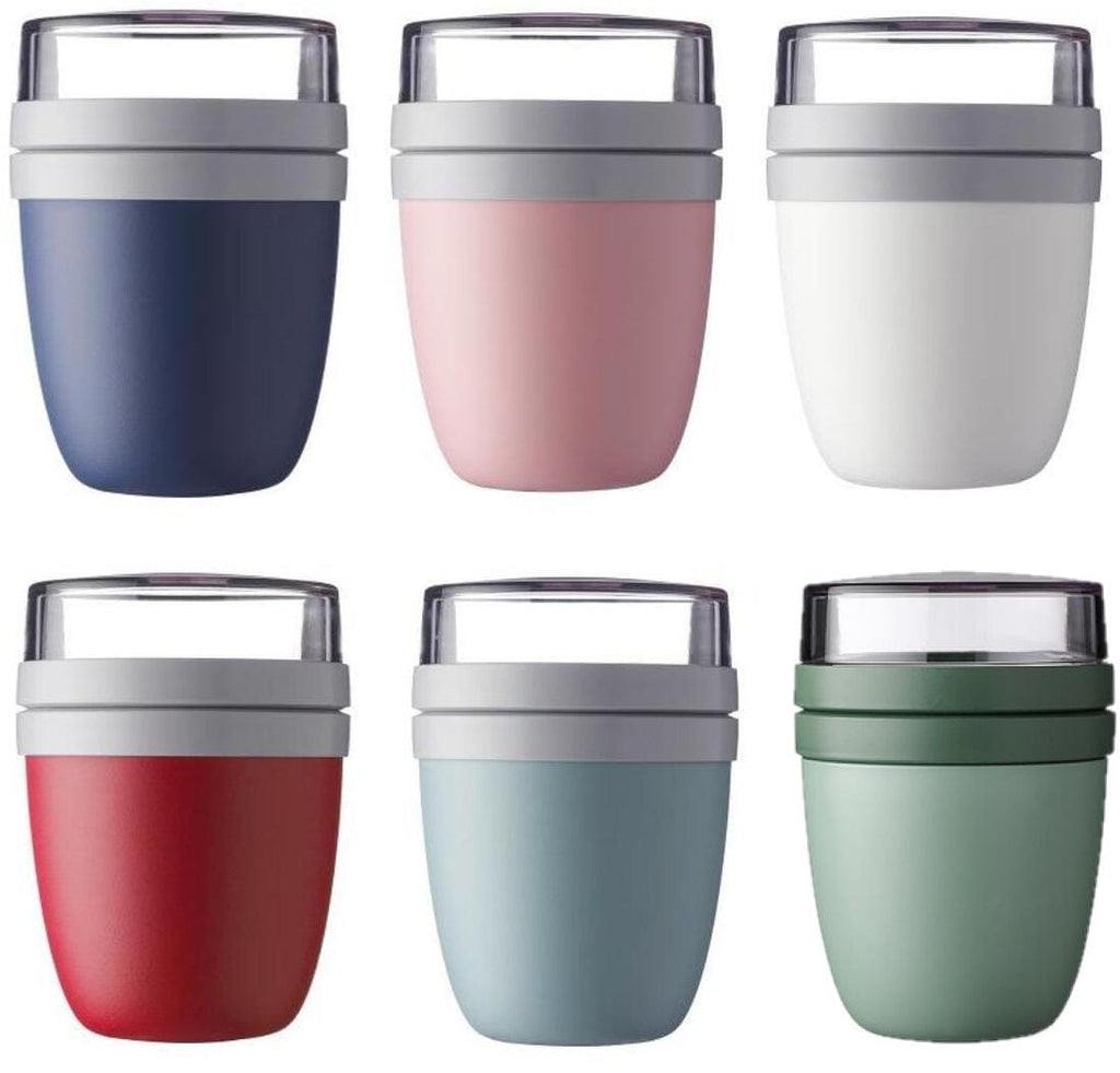 Ellipse lunchpot müslibeger med to beholdere 500ml forfra