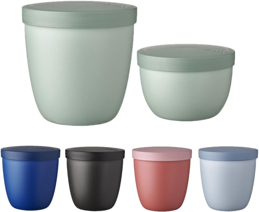 Ellipse snackpot liten matboks Nordic sage forfra