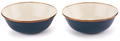 Emaljebollsett Enamel 2-delt blå 17,5 cm fra Barebones, forfra