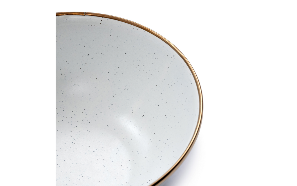 Emaljert bolle sett 2-deler egg shell bakside