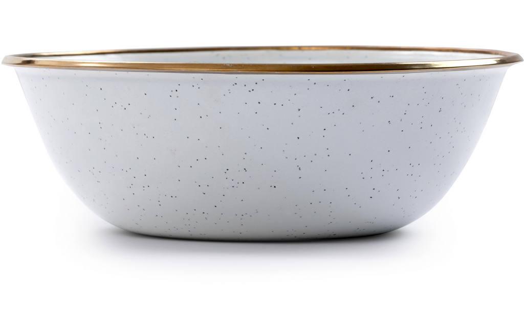 Detalj av emaljert bolle sett 2-deler egg shell