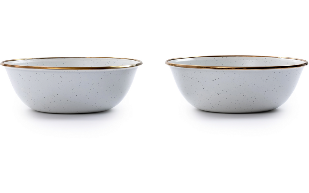 Emaljert bolle sett 2-deler egg shell, 185 g - Barebones