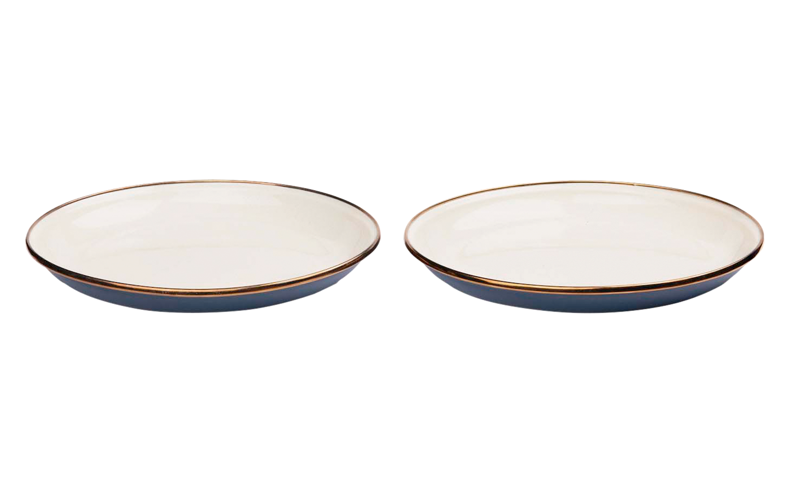 Emaljert dyptallerkensett 2-delt blå 28 cm - Barebones bakside