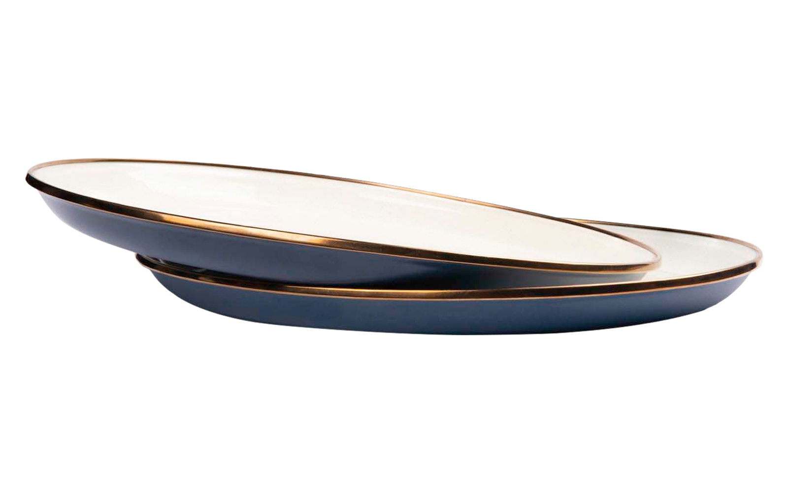 Detaljbilde av Emaljert dyptallerkensett 2-delt blå 28 cm - Barebones