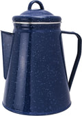 Emaljert kaffekanne 1,8 l med perkolator blå - Origin Outdoors sett forfra