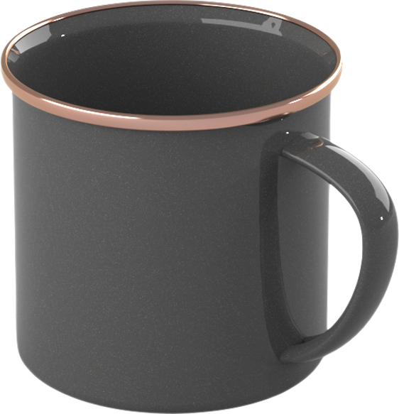 Emaljert kopp MESA 355 ml med stålkant Shadow - GSI forfra