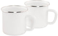 Emaljkopp Delight 2-pakning hvit 9,5x12x9 cm - Outwell forfra