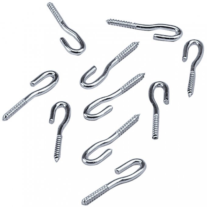 Endekroker for Spannfix gardinskinner 10-pack stål 2,3 cm for feste