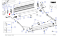Endeplate venstre for markise Omnistor 8000 - Thule detalj