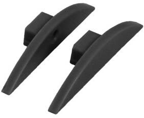 Endestykke for halvrund aluminium LED-profil 2-pack svart - Carbest front