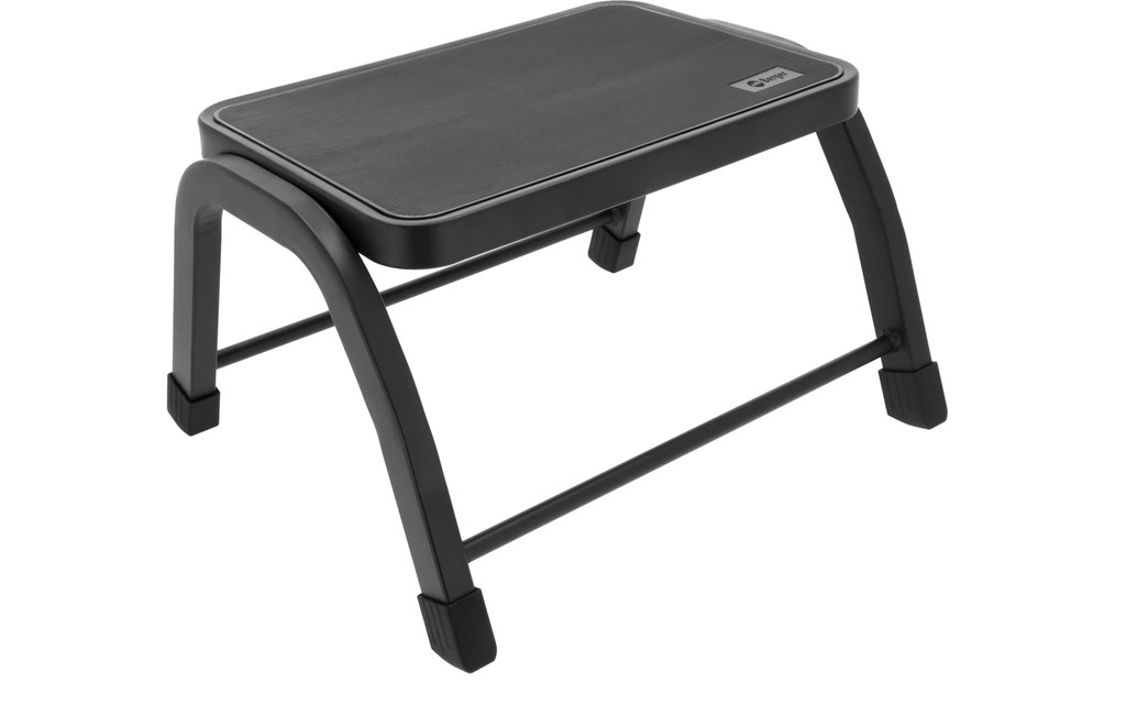 Enkelttrinn Shift stålkonstruksjon 27 cm høyde 150 kg svart sett fra siden